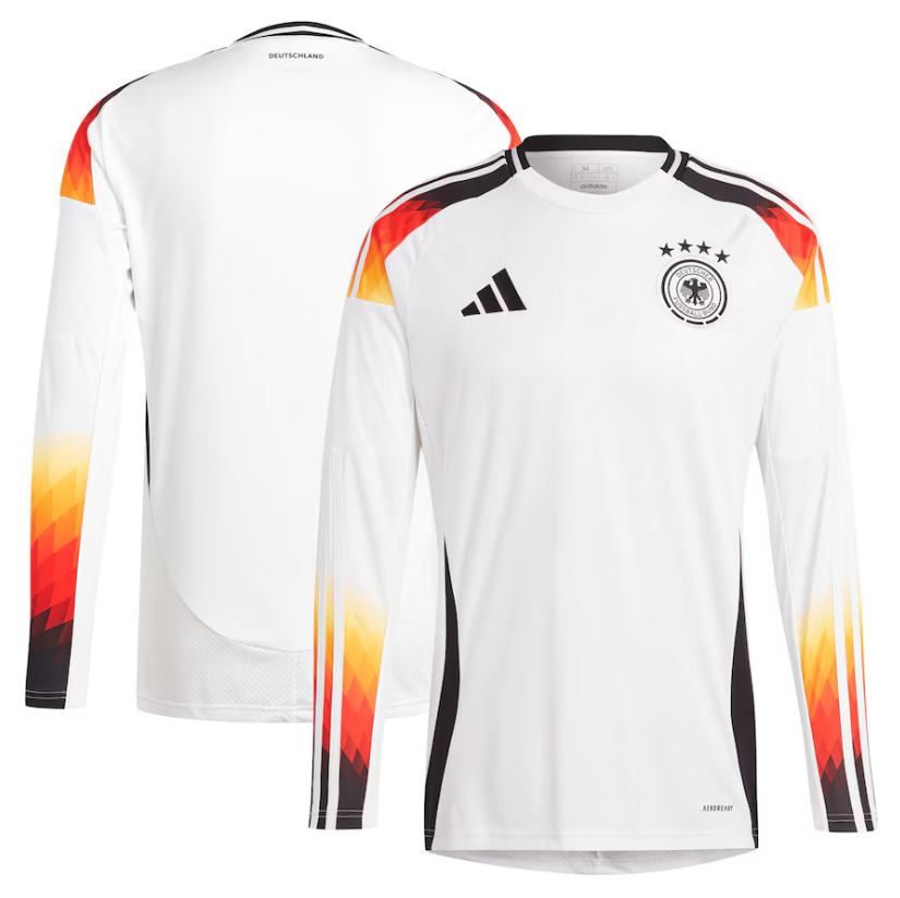 Germany 2024-2025 Home Long Sleeves Football Jersey, Custom Football Jerseys, Germany Jersey, National Jersey. AXNTG03