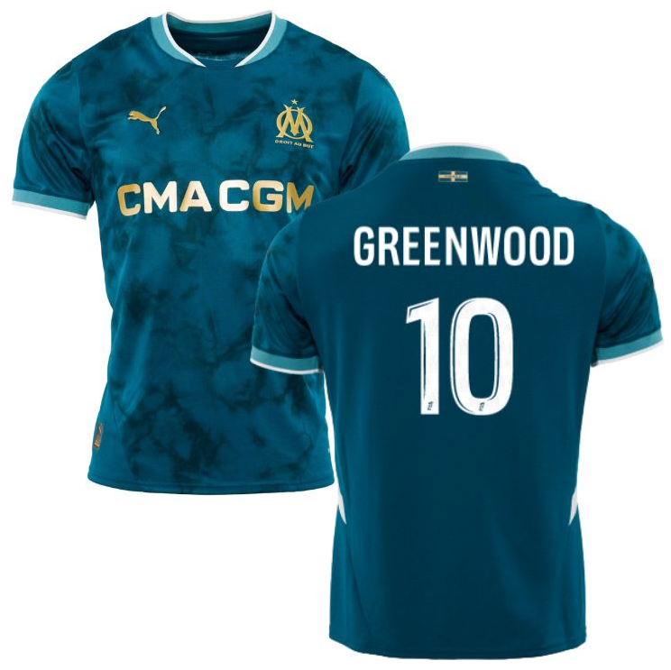 OM 2024-2025 Football Jersey, Greenwood Football Jerseys, Olympique de Marseille Adults / Kids Jersey, Ligue 1 Jersey. AXL1OM08