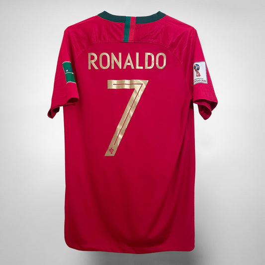 Portugal 2018-2019 Home Football Jersey, Ronaldo #7 Retro Football Jersey, Portugal Retro Football Jersey, Gift For Fan, AXRP17